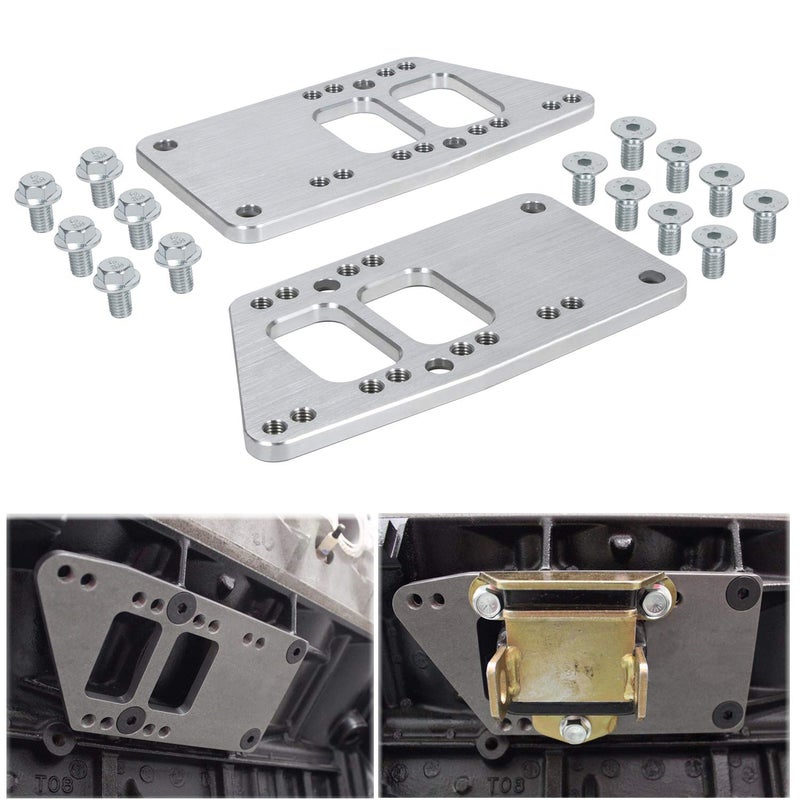 Yoursme for LS Swap Motor Mounts Adapter Plates - Universal Swap Bracket Small Block LS Conversion Adjustable Fit for LS1 LS3 LS2 LQ4 LQ9 LS6 L92 L99 L33 LR4 Billet Aluminum for SBC Vehicle to LS Engine - Image 1
